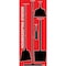 5S Supplies 5S Housekeeping Shadow Board Broom Station Version 14 - Red Board / Black Shadows  With Broom HSB-V14-RED-KIT - alternate 1
